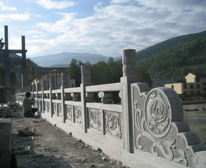 青石栏杆 仿古河道石栏杆