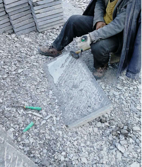 各种规格的青石板錾道面 粗凿面青石板 细凿面青石板 手凿面青石板批发