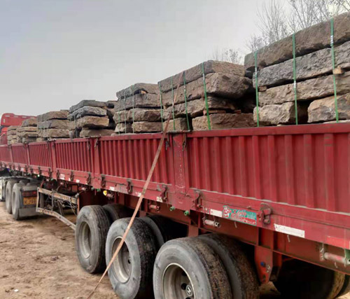 铺路老石板旧石板踏步石庭院铺地石门槛石汀步古铺装旧石材